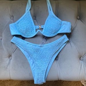 SHIEN Blue Bikini Set SIZE SMALL